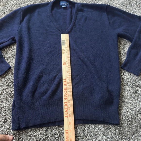 Towncraft Sweater Mens Medium Navy Blue V-Neck Pullover‎ Knit Acrylic Made USA - Picture 7 of 16